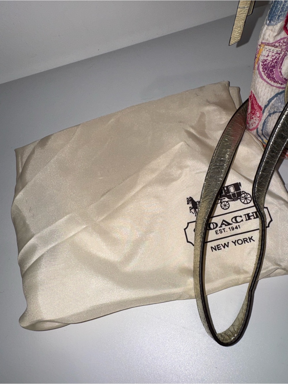 Y2K Coach Poppy Daisy Dream C Scribble Print Hippie Shoulder Bag 19030 HTF NWT - Picture 5 of 13